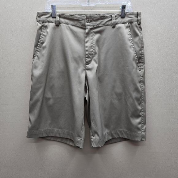 Nike Golf Men’s Flat Front Chino Shorts Dri-Fit Sports Performance Tan Size 32 - Picture 1 of 6